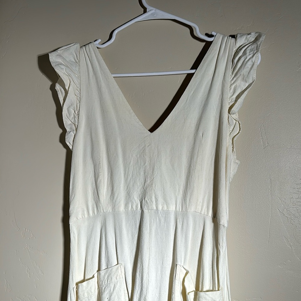 Zara cream midi dress